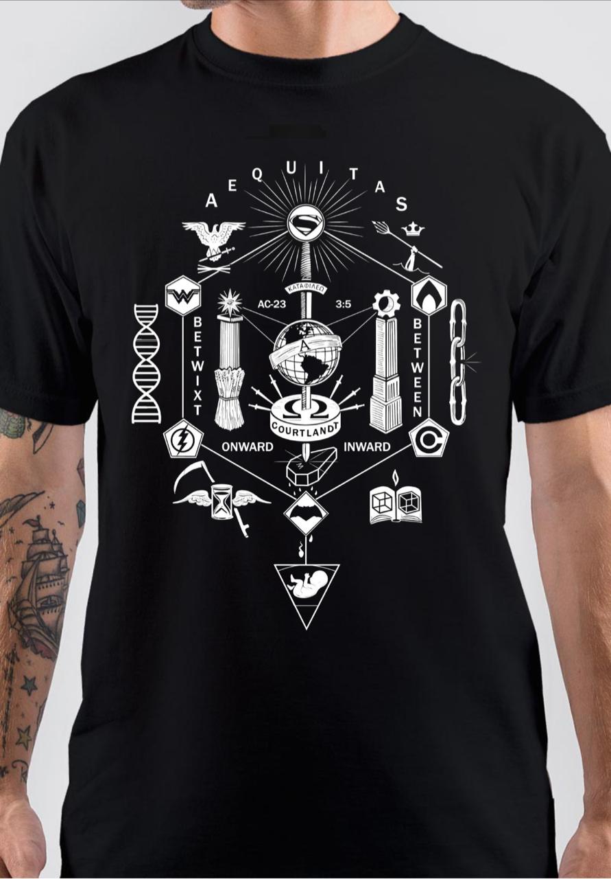 Zack Snyder’s Justice League All The Gods Black T-Shirt