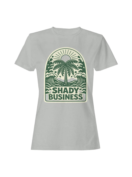 Tropical "Shady Business" Art Women's T-Shirt