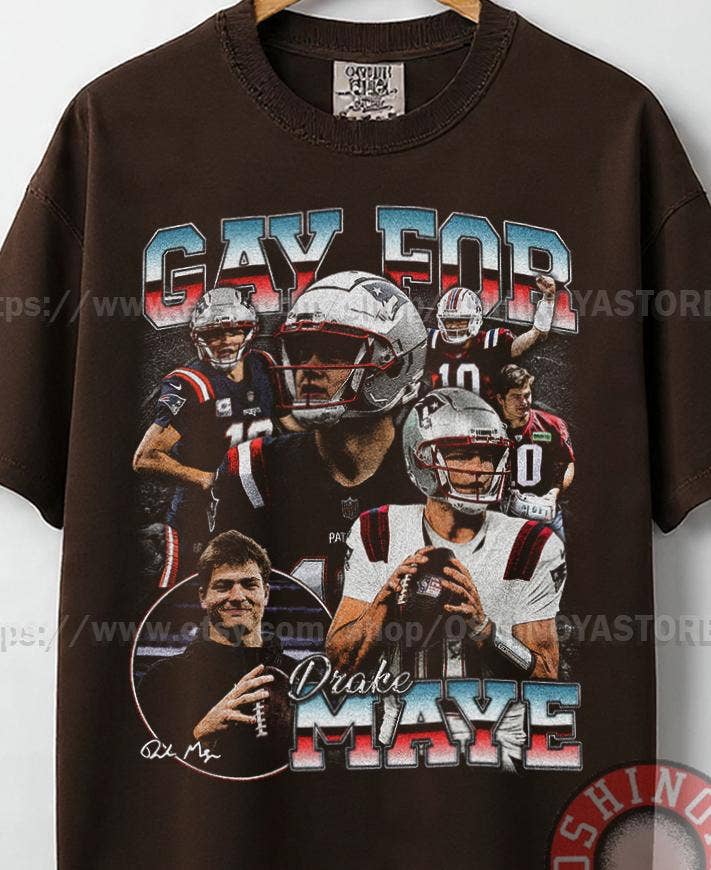 Drake-Maye Retro Tee- Classic Football Fan Gift