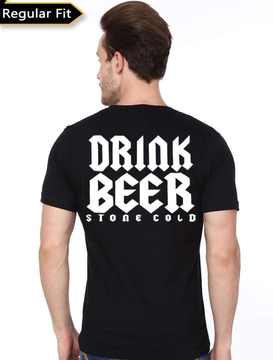 Stone Cold Half Sleeve Black T-Shirt