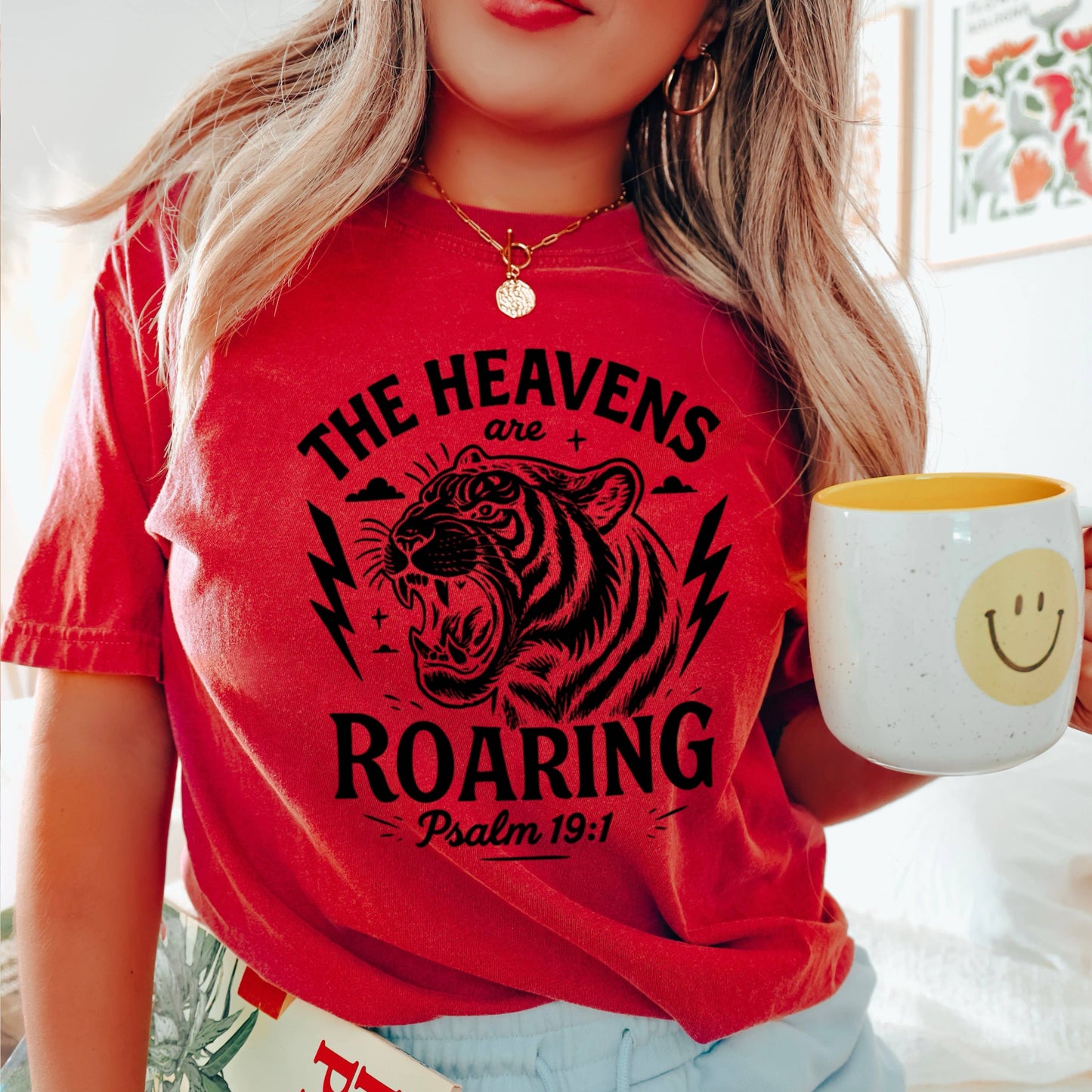 The Heavens Are Roaring  Christian T-Shirt | Comfort Color