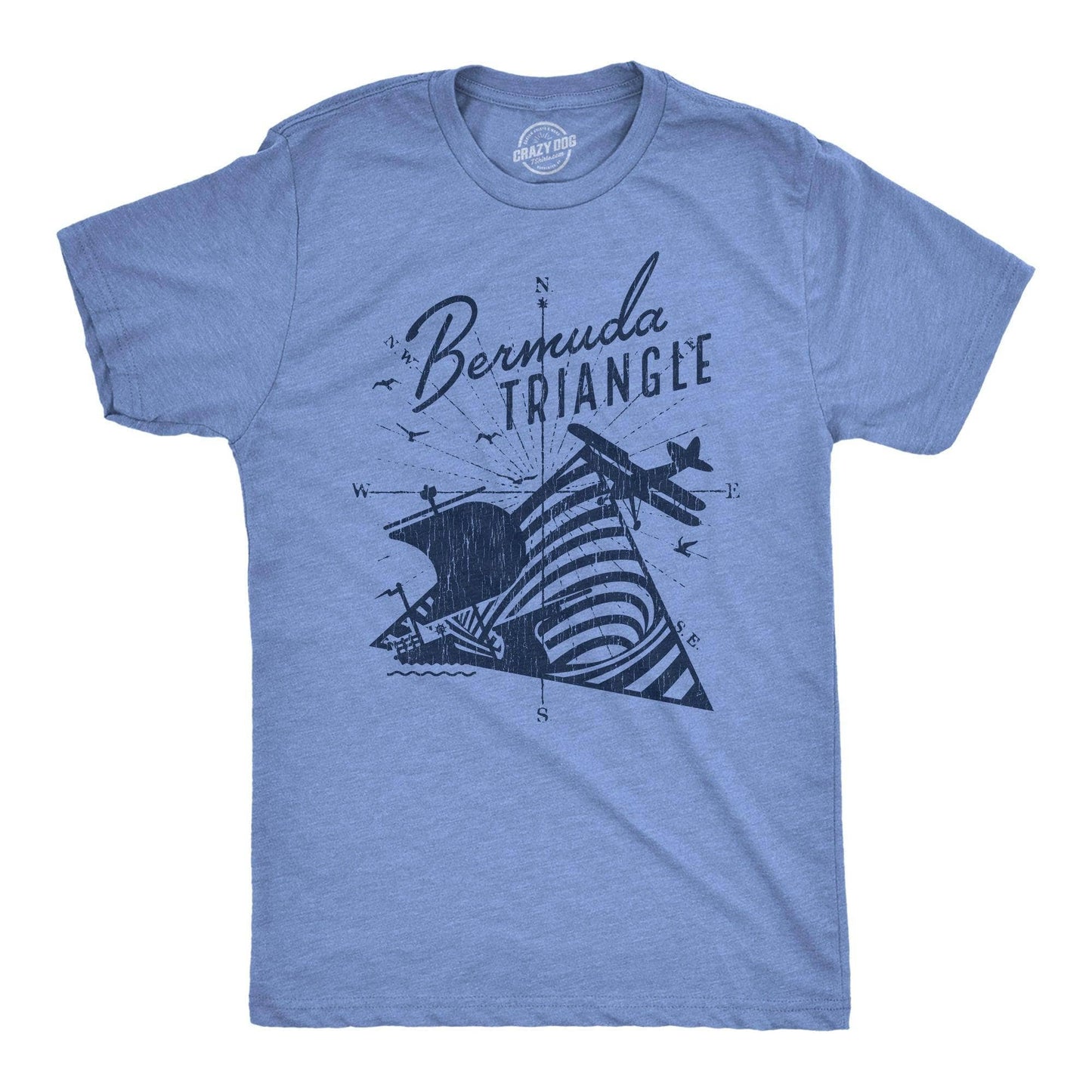 Bermuda Triangle Men's Tshirt Vacation Graphic Tee Western T