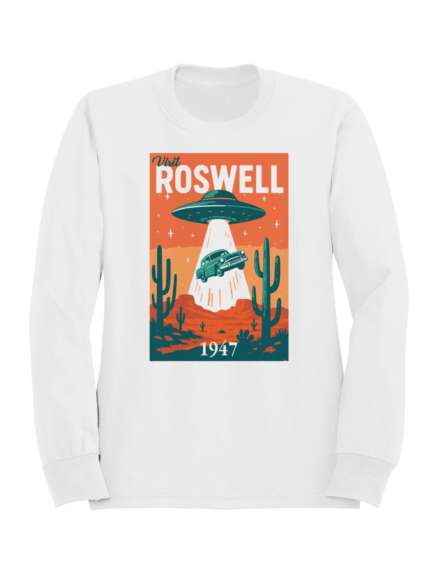 Roswell Ufo 1947 Retro Poster Men's Sweatshirt