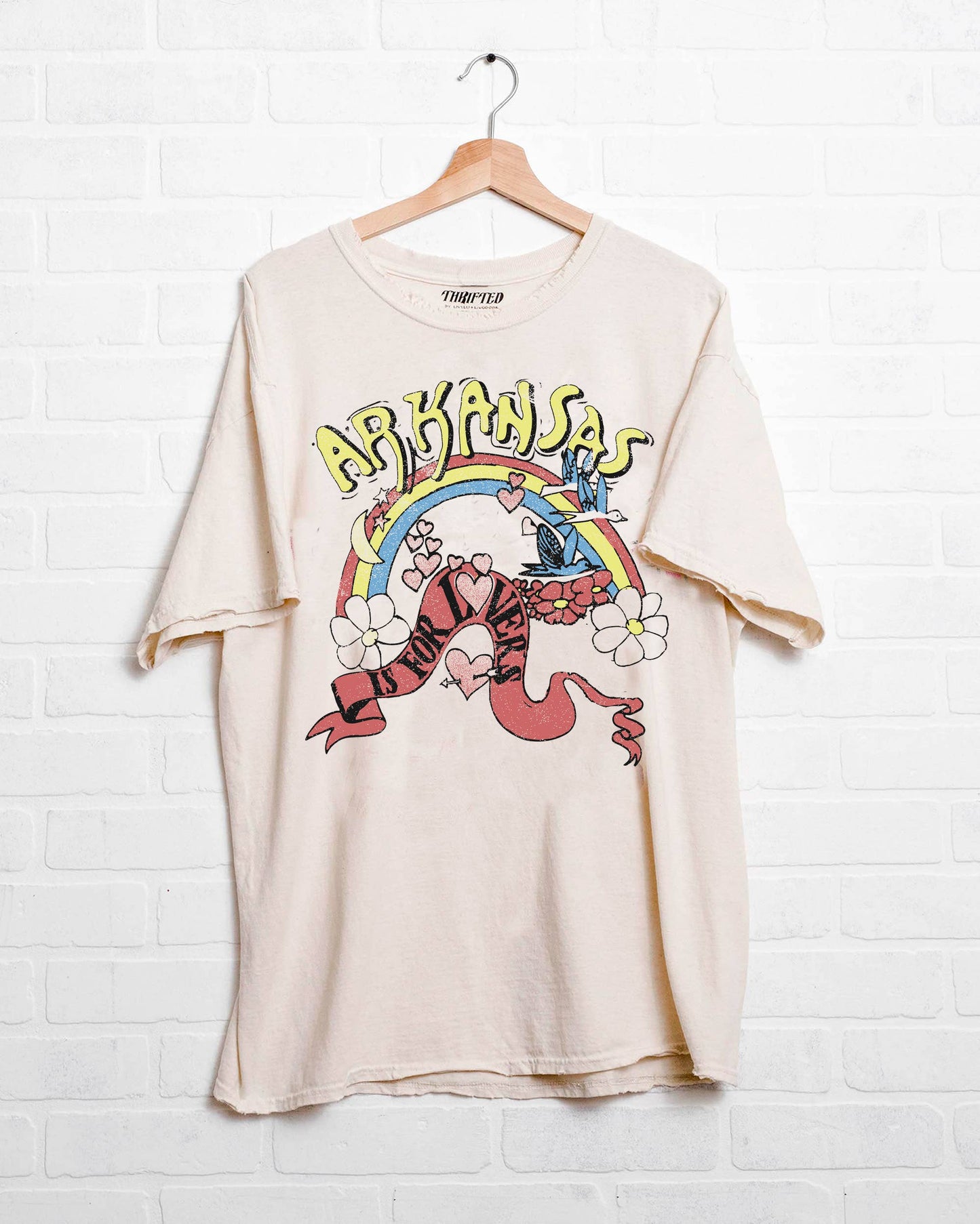 Arkansas Is For Lovers Off White Thrifted Graphic Tee