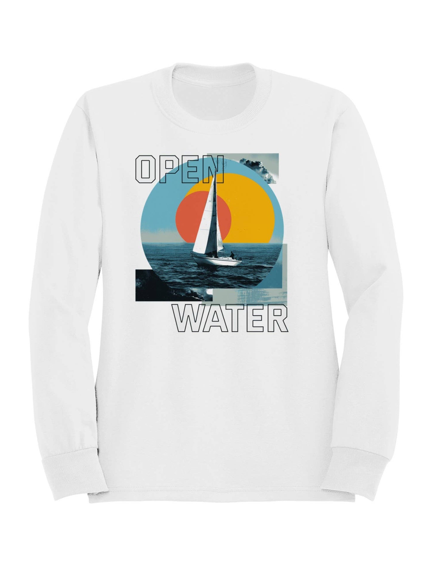 Open Water Sailboat Sunrise Art Women's Sweatshirt