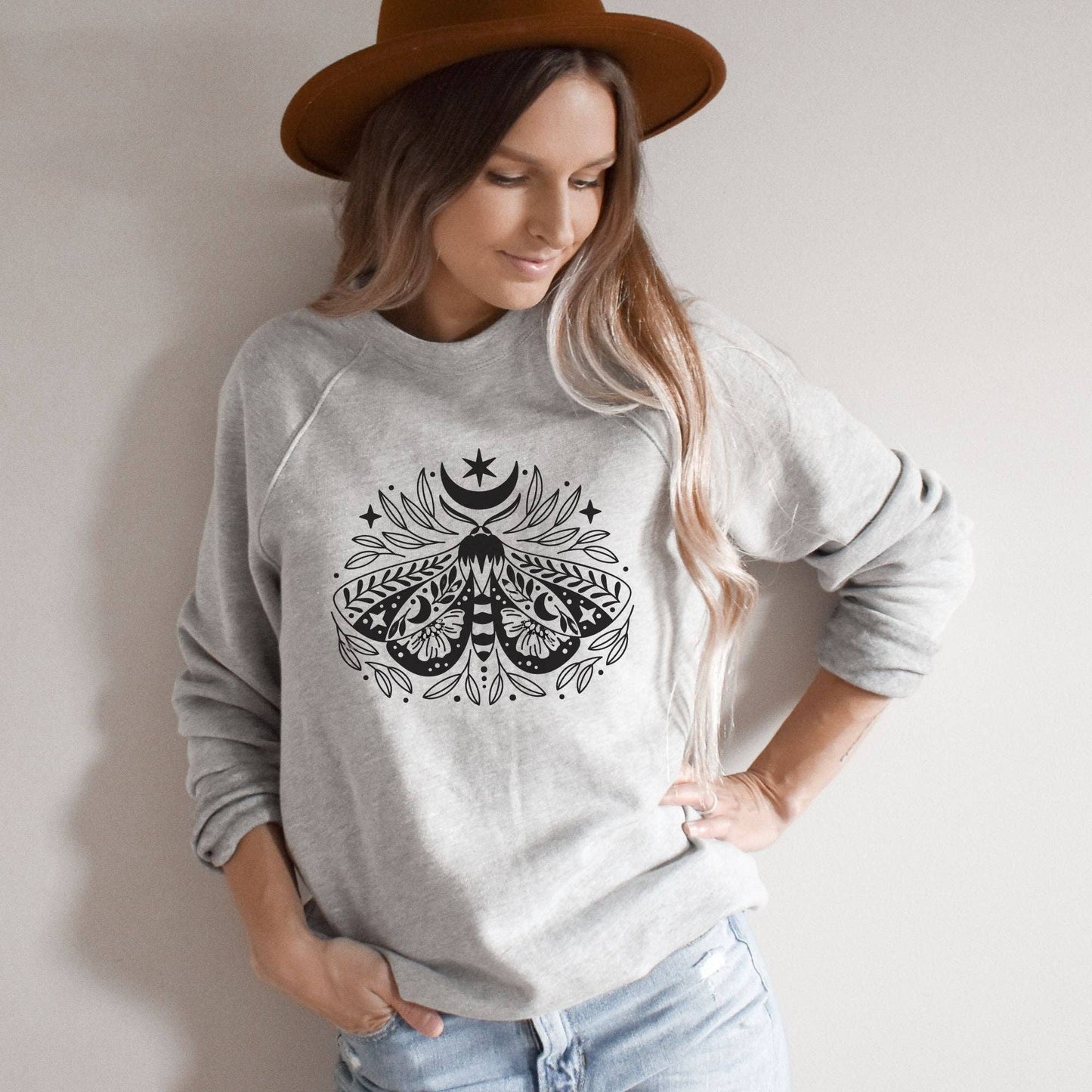 Mystical Moth Crewneck Sweatshirt Hoodie 186