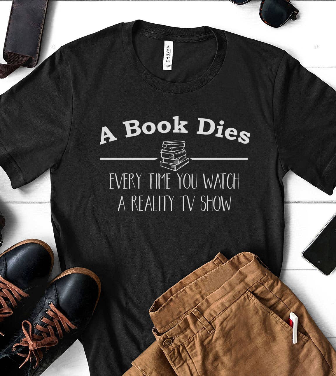 A Book Dies - Funny Sassy Books Reading Cute Gift T-Shirt