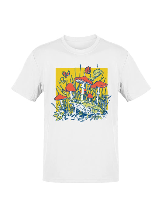 Enchanted Frog and Mushrooms Men's T-Shirt