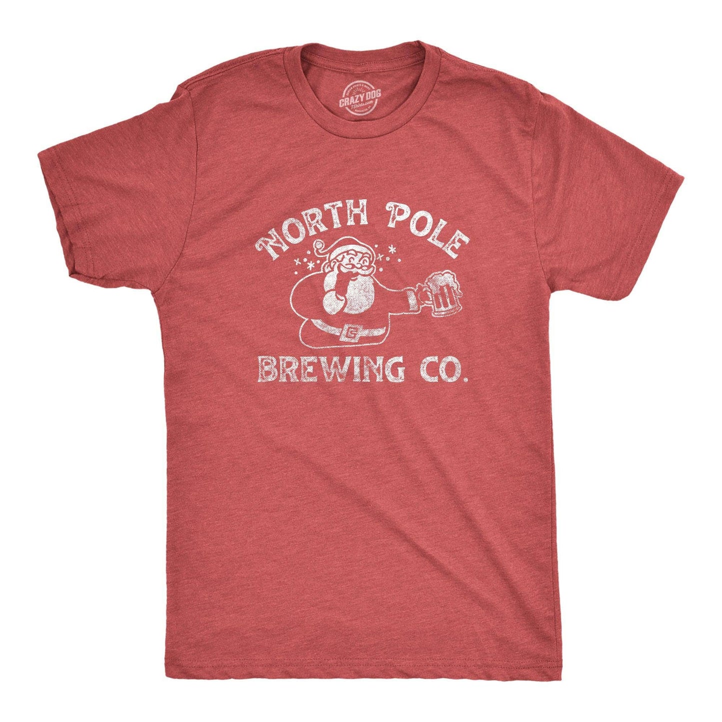 North Pole Brewing Co Men's Tshirt Christmas Graphic Tee