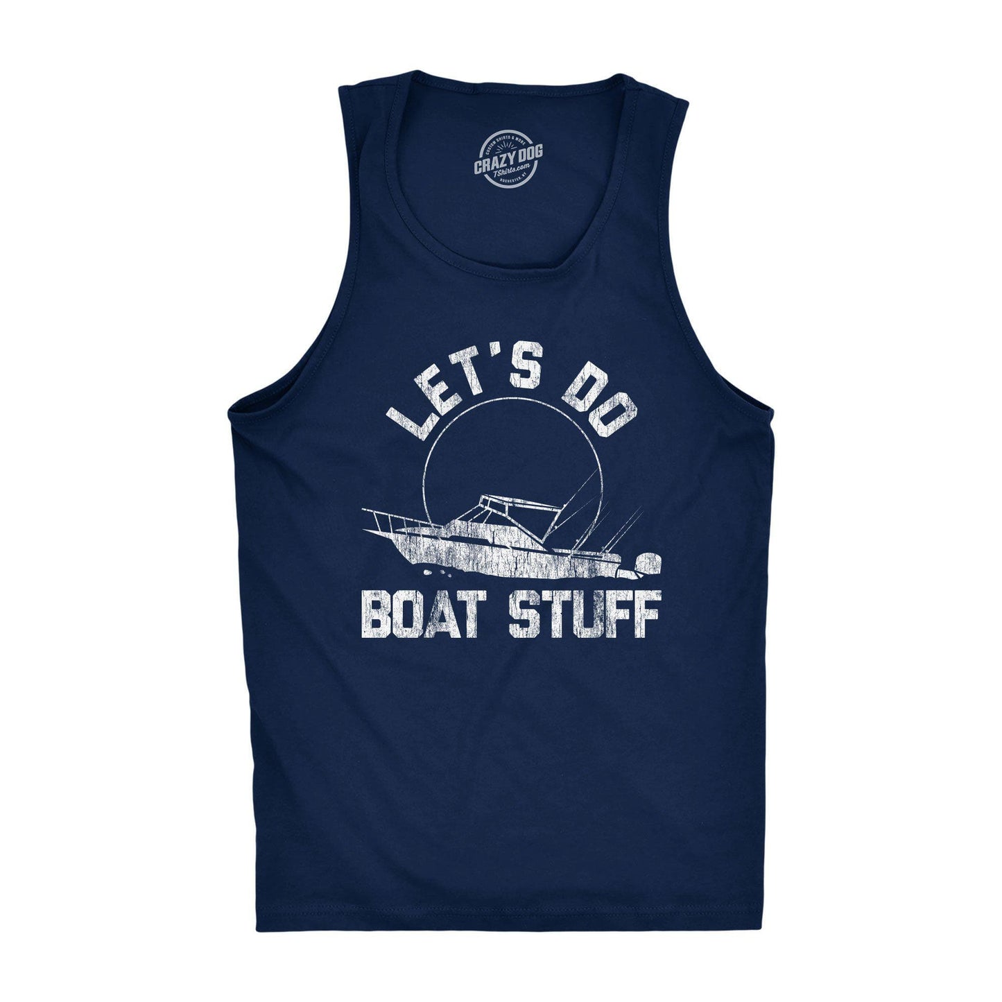 Let's Do Boat Stuff Men's Tank Top Fishing Graphic Tank
