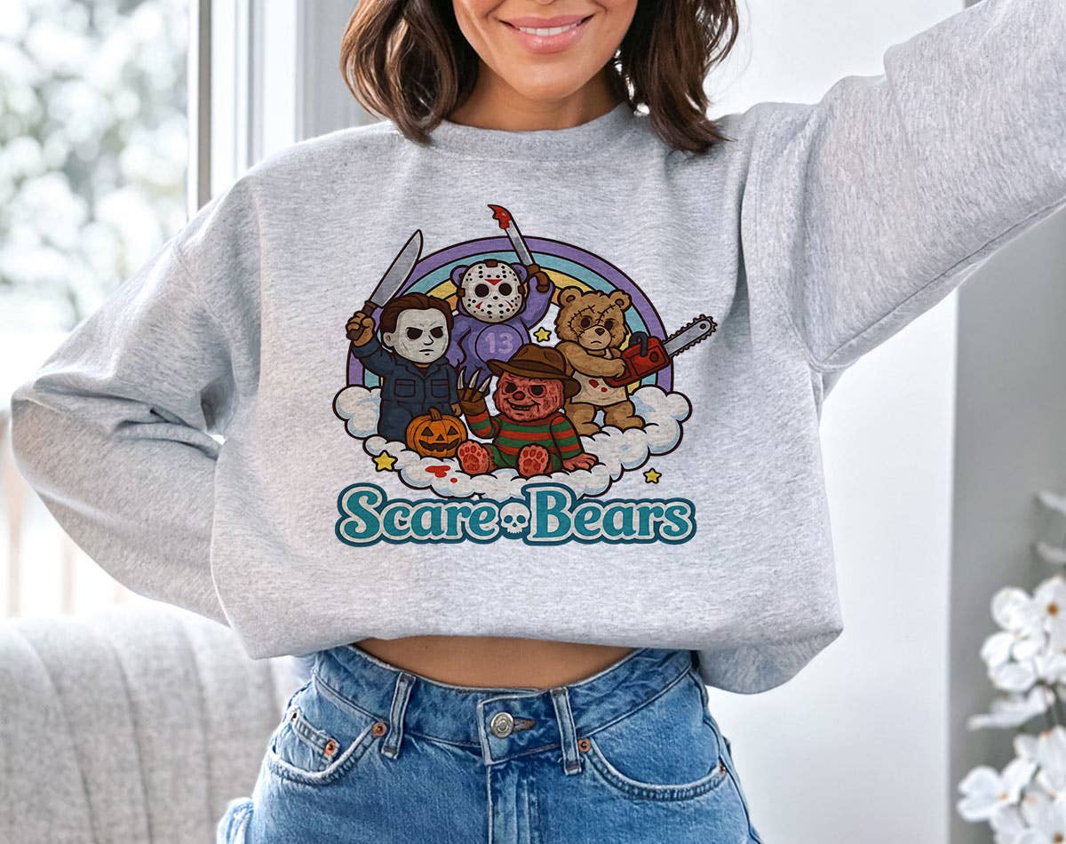 Scare Bears Funny Halloween Horror Movie Sweatshirt