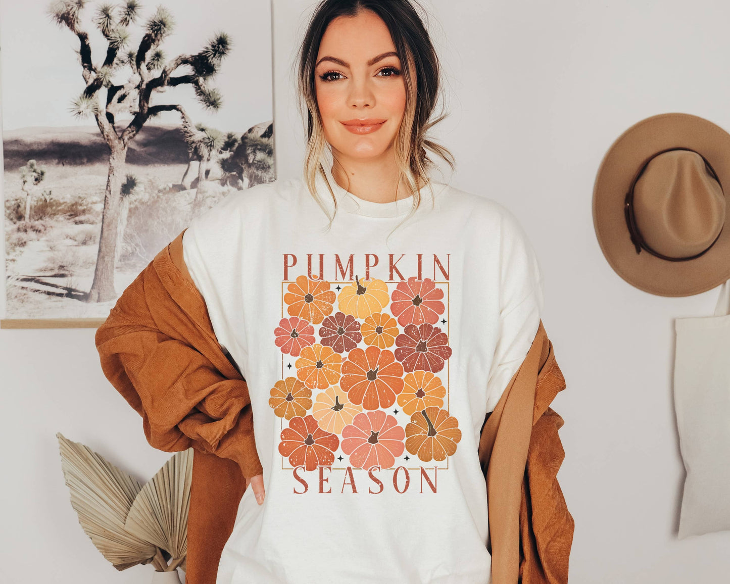 Pumpkin Season Floral Graphic Tee | Fall Tee