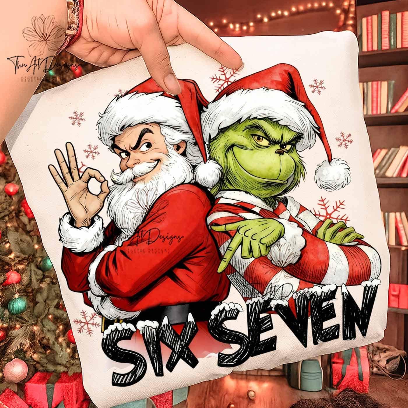 Santa and Grinch Funny Holiday Shirt Design