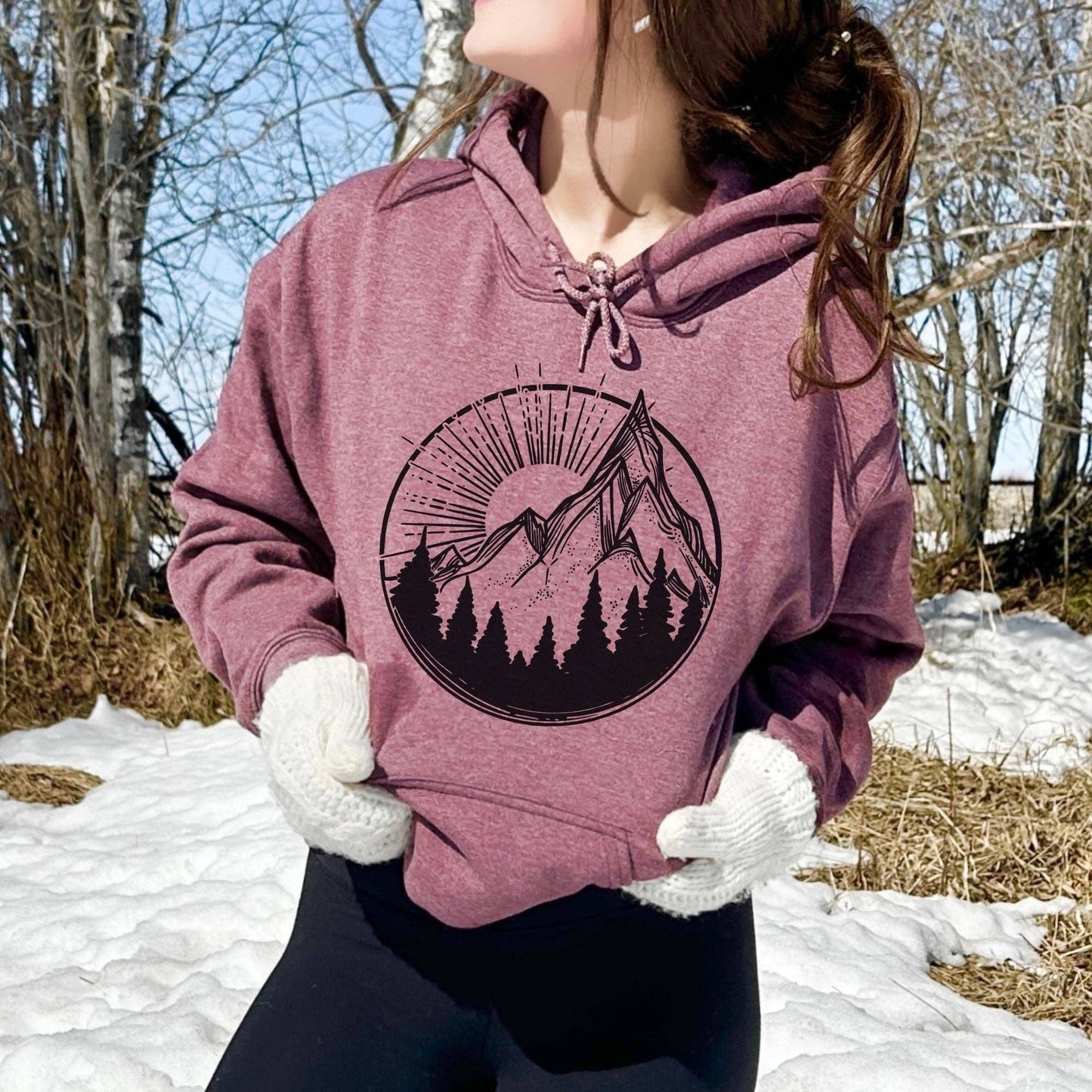 Mountain Sun Crewneck Sweatshirt Hoodie 046