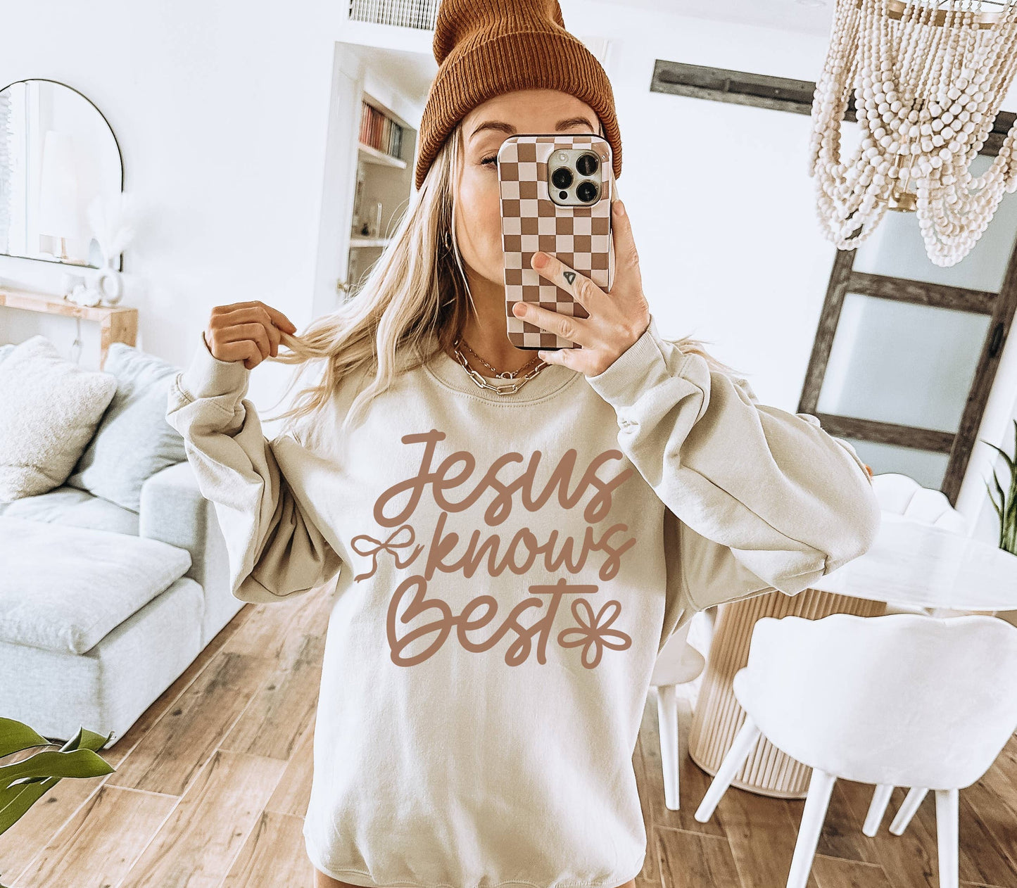 Jesus Knows Best Crew Neck Sweatshirt | Trending