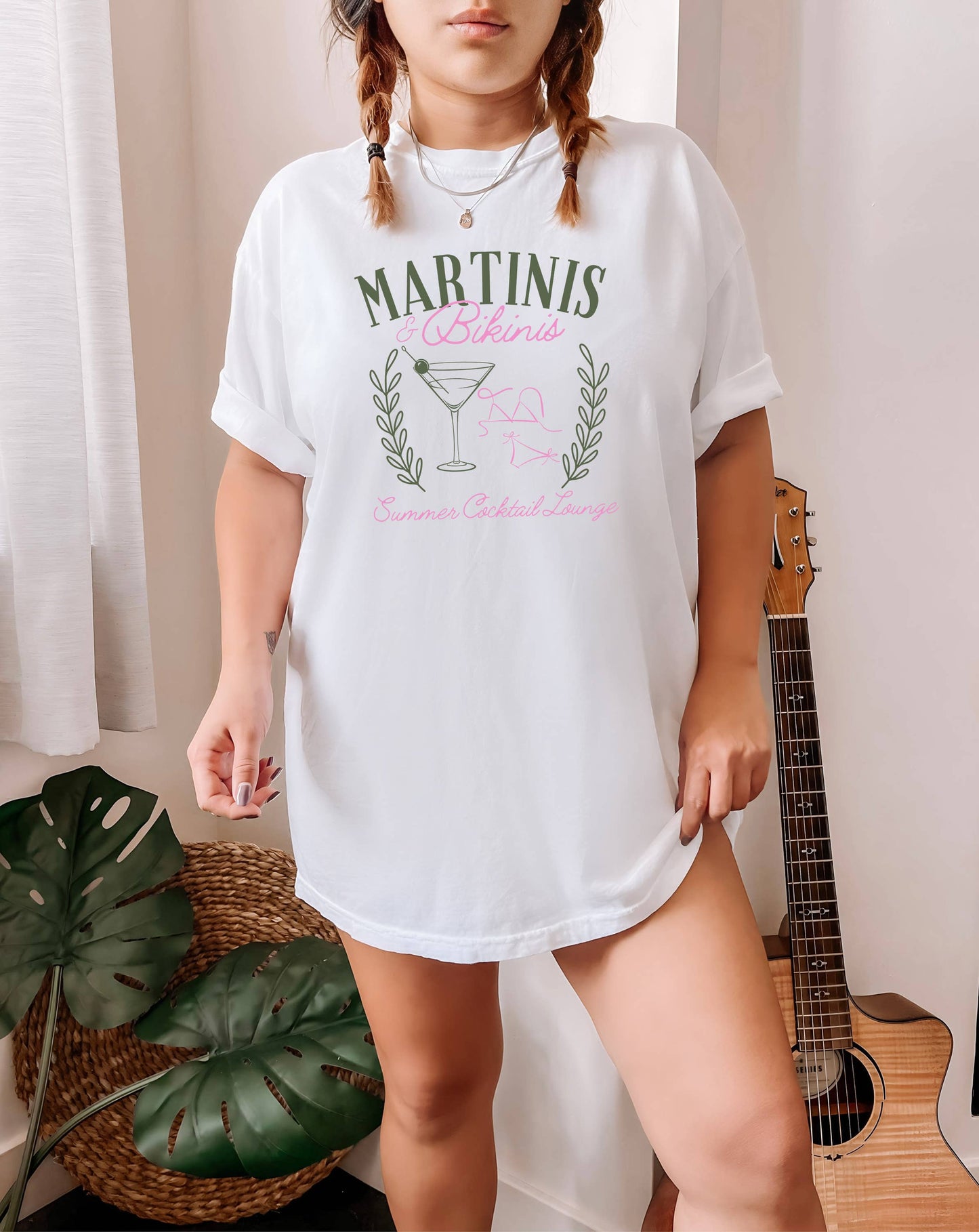 Martinis and Bikinis Graphic Tee, Summer Apparel, Vacation