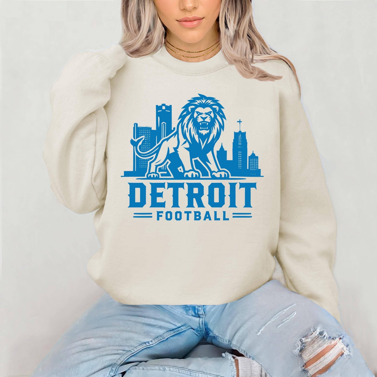 Detroit Lions Crewneck Sweatshirt - Vintage Game Day Gear