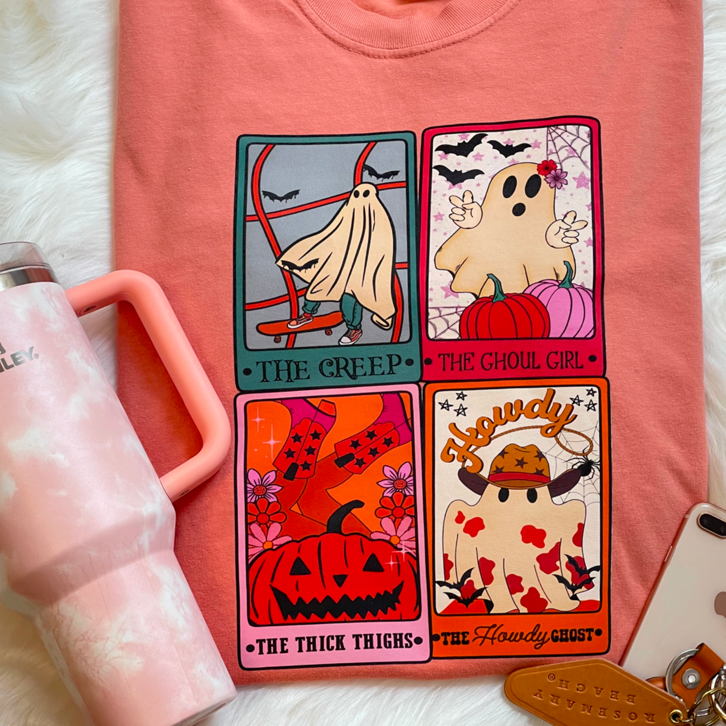 Halloween Graphic Tee Tarot Card