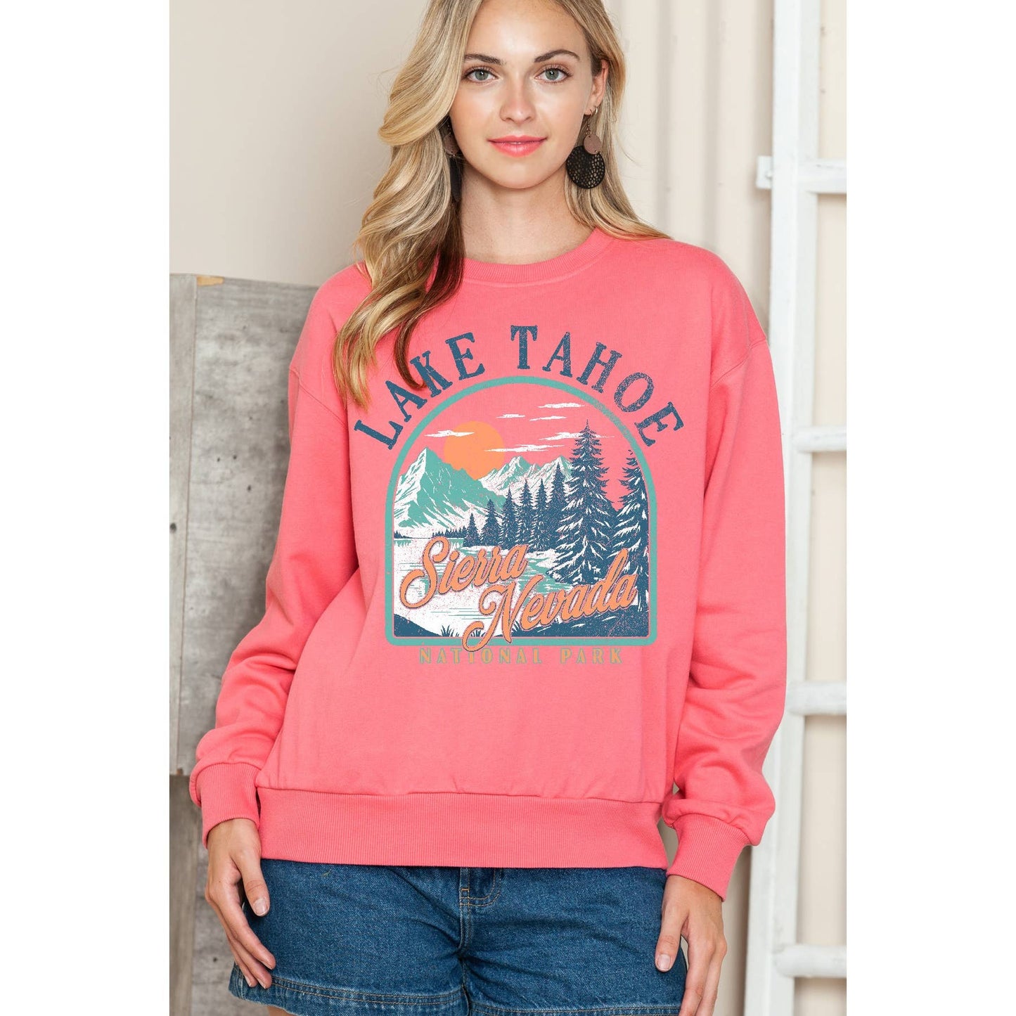 Lake Tahoe Sierra Nevada National Park Crewneck Sweater