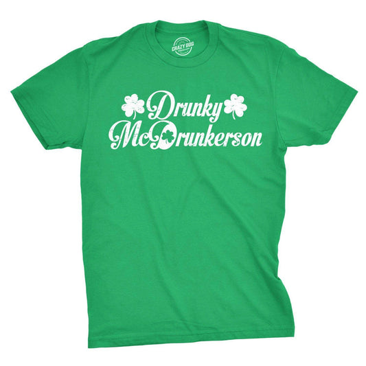 Drunky Mcdrunkerson Men's Tshirt Saint Patrick's Day Graphic