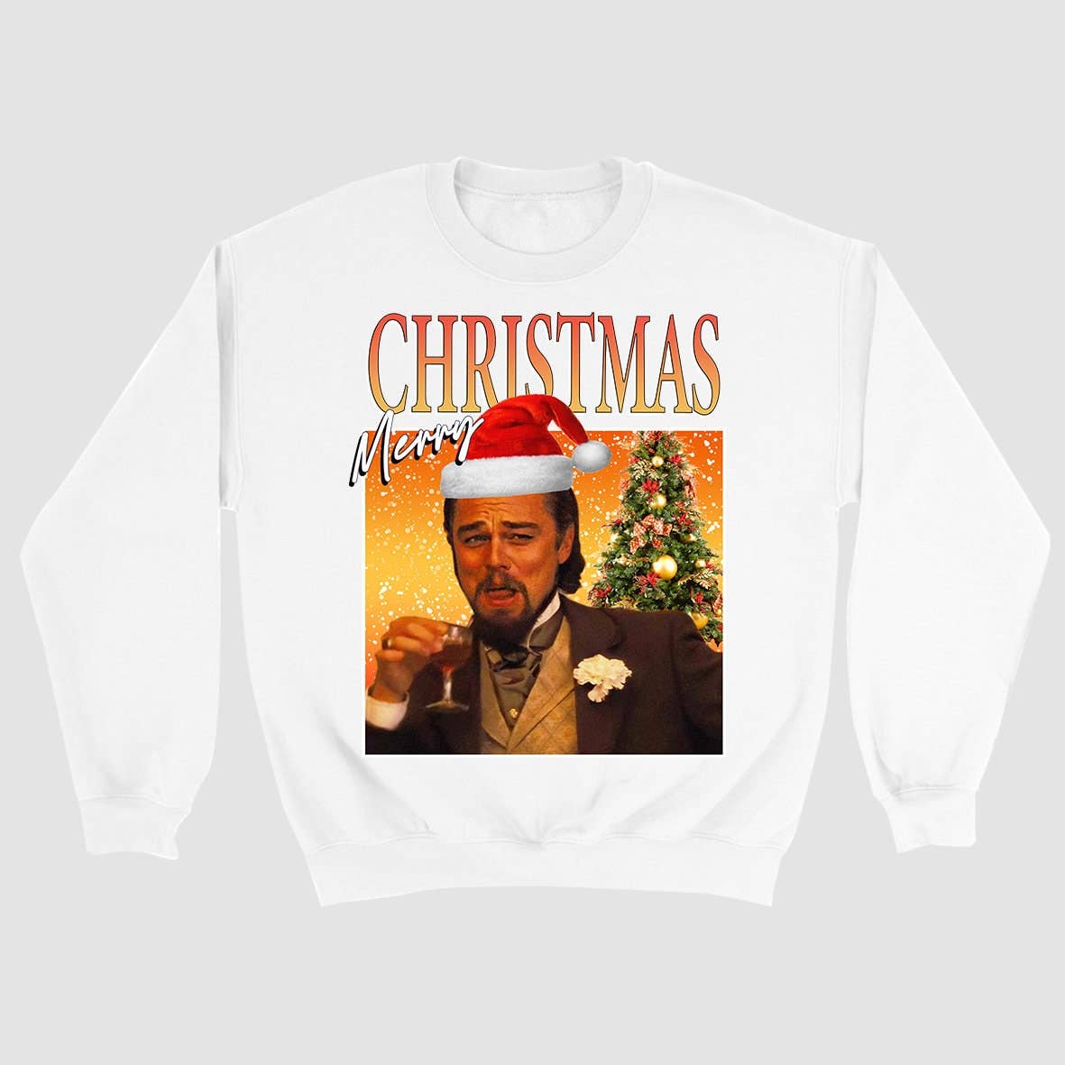 Leonardo Dicaprio Meme Christmas Sweatshirt- Funny Xmas Gift
