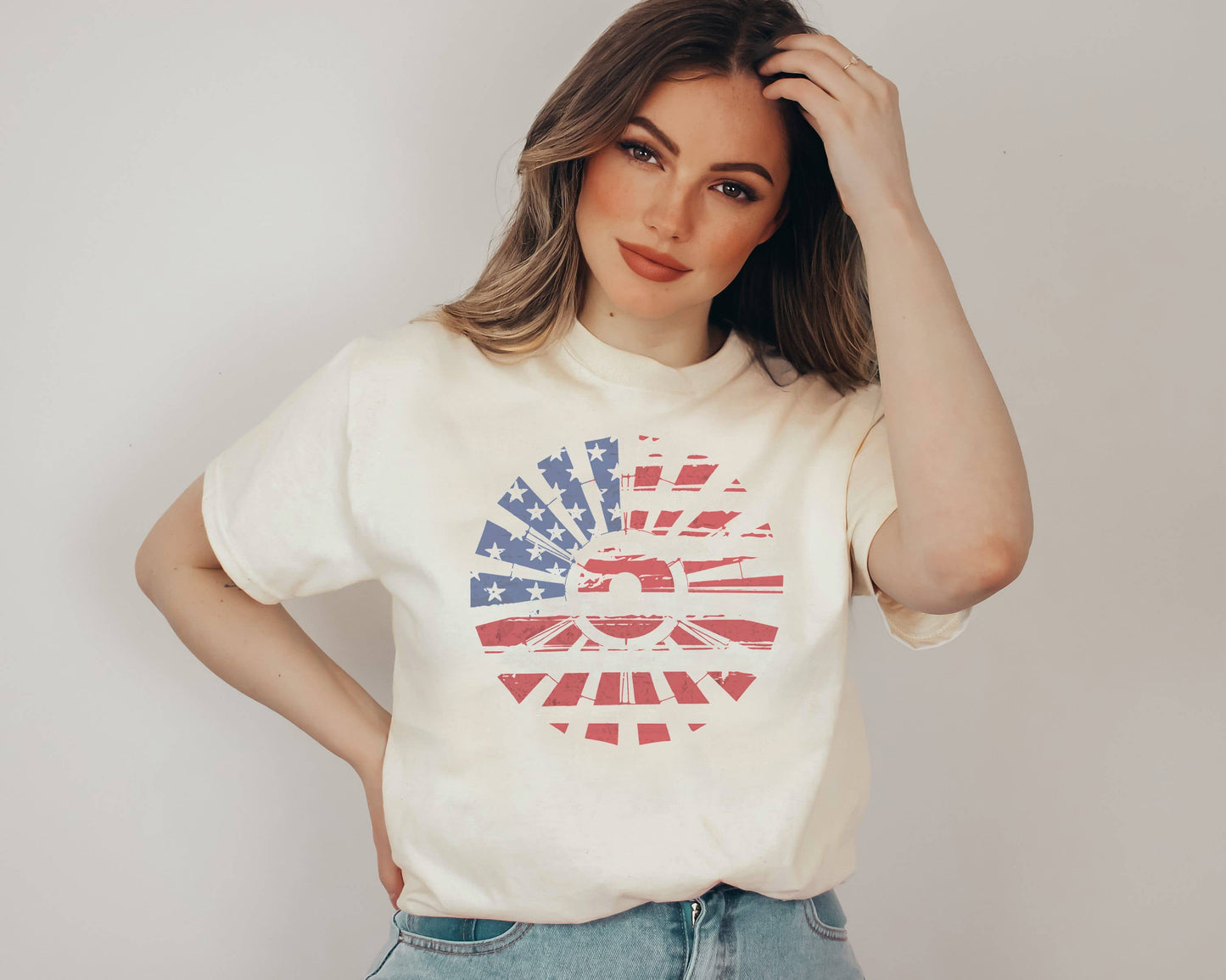 American Flag Windmill Tee | Patriotic T Shirt