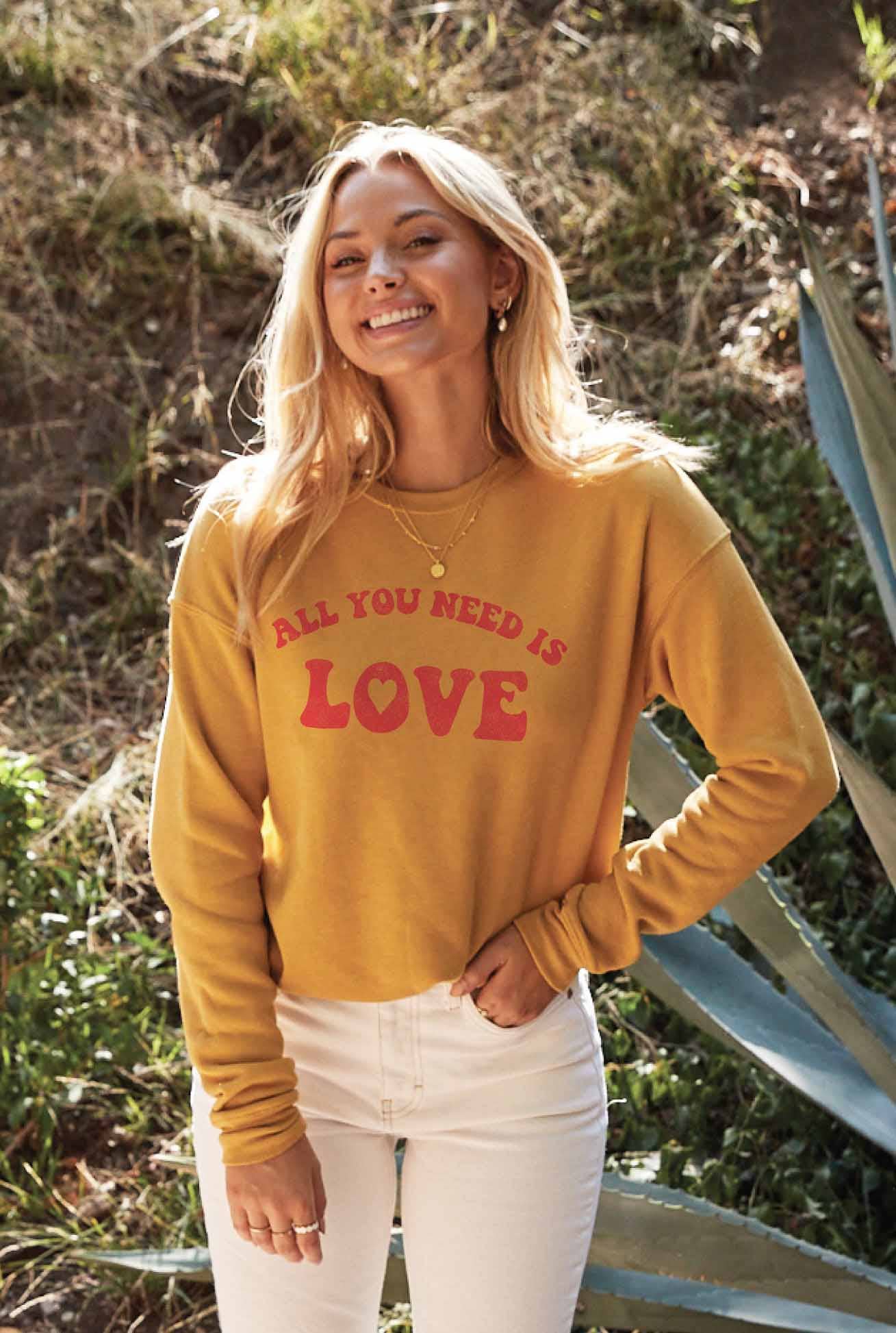 All You Need Is Love  Graphic Sweatshirt