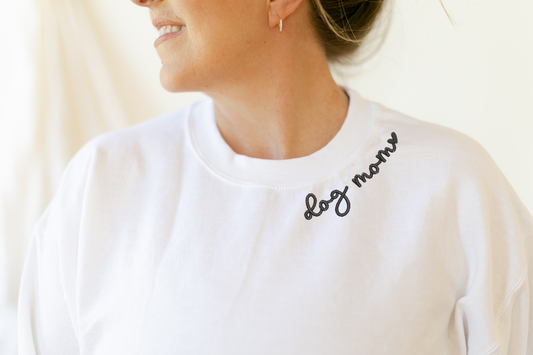Dog Mama Sweatshirt, Embroidered Sweatshirt, Dog Mom Gift
