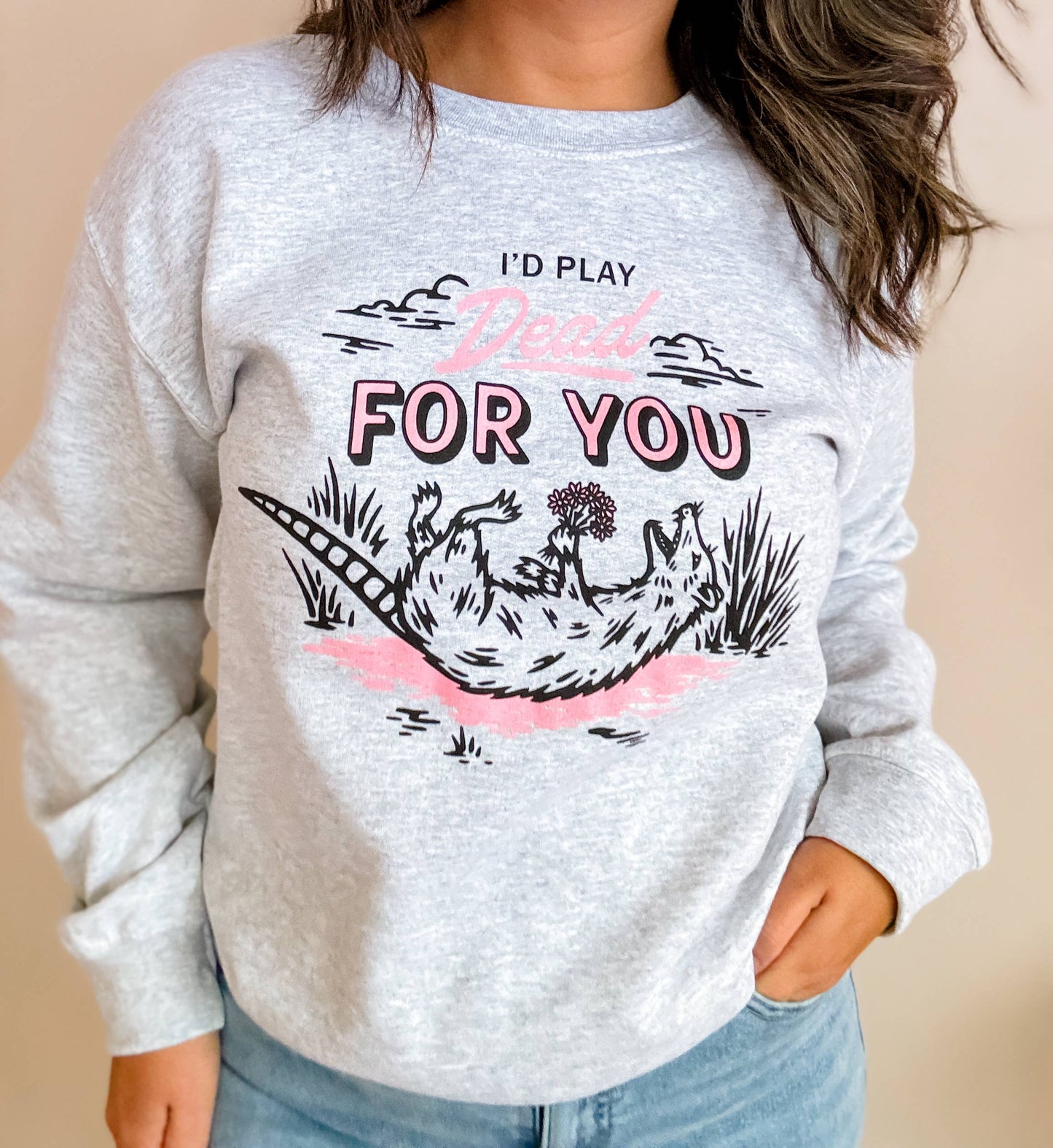 Play Dead For You Crewneck Sweatshirt, Valentine's Day Shirt