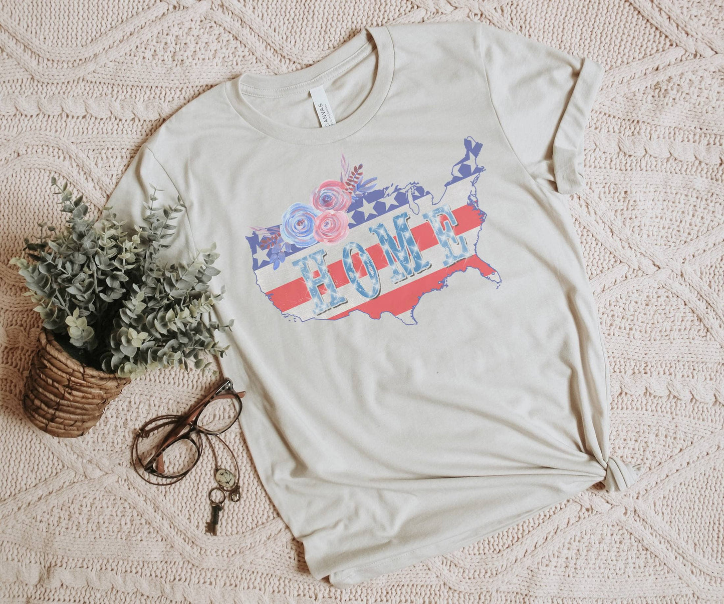 USA Home Flag Tee | Patriotic T Shirt