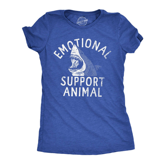 Emotional Support Animal Shark Women's Tshirt Shark Week