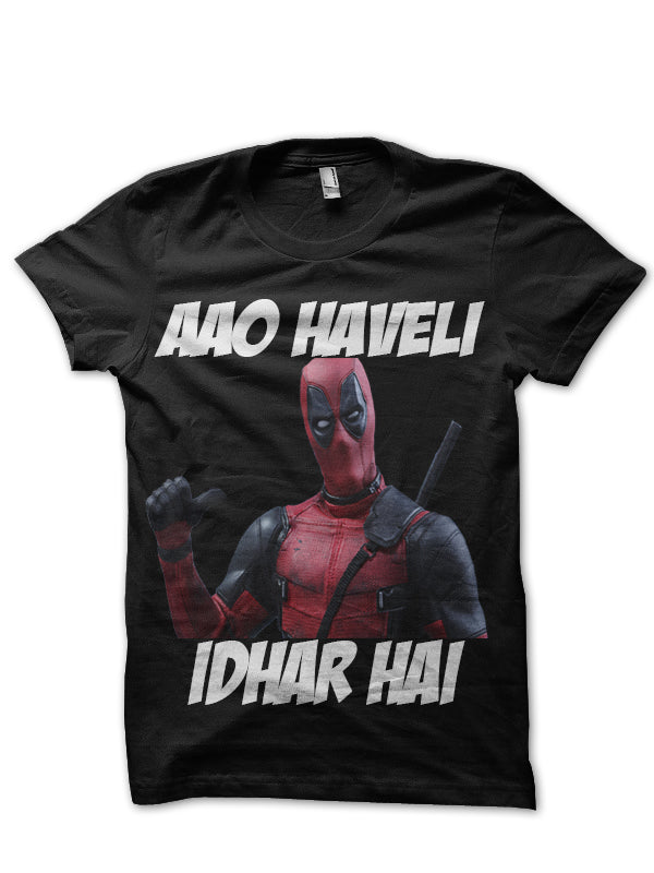 Aao Kabhi Haveli Pe Deadpool T-Shirt