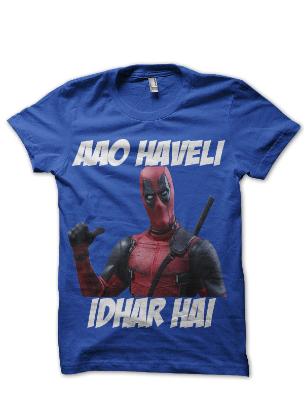 Aao Kabhi Haveli Pe Deadpool T-Shirt