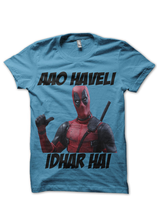 Aao Kabhi Haveli Pe Deadpool T-Shirt