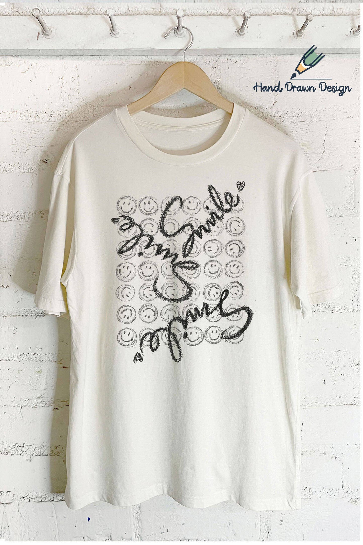 Smile-Hand Drawn-Oversized Tee