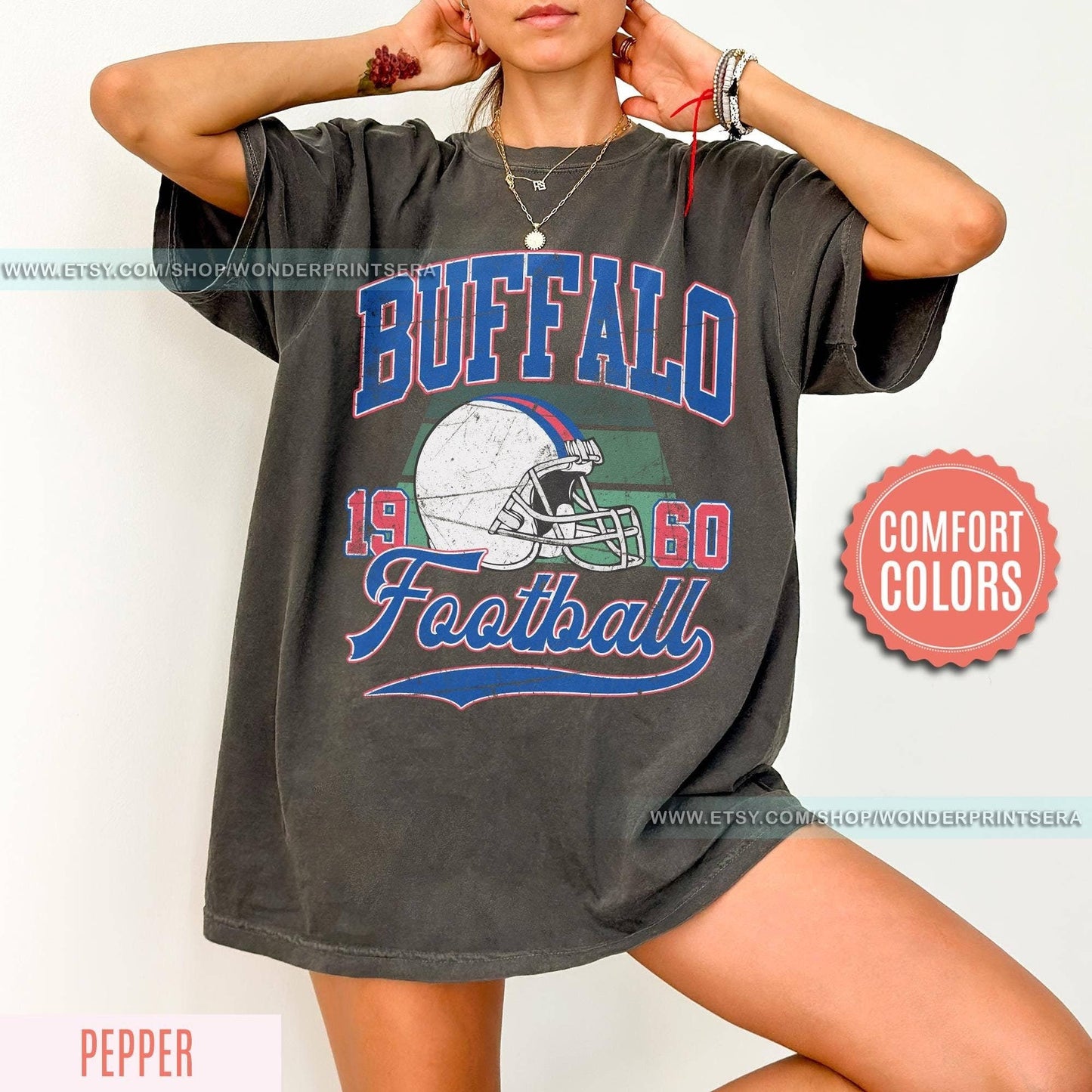 Buffalo Bill T-Shirt Vintage Style Football Fan Gift