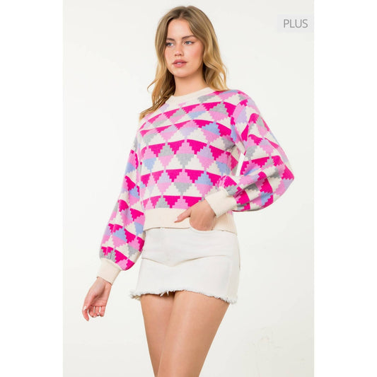 /Size Xl/ Pattern Knit Sweater