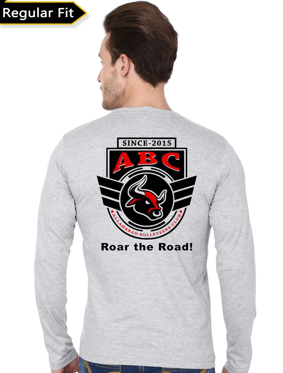 ABC Rider Grey full Sleeve T-Shirt