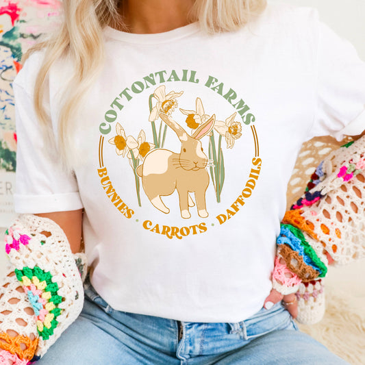 Easter Graphic Shirt | Cottontail Farms Graphic Tee | Gildan