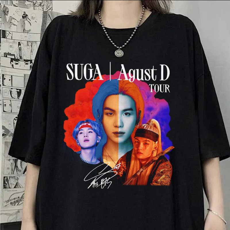 Bts Suga Agust D World Tour T-Shirt - Min Yoongi Vintage Tee