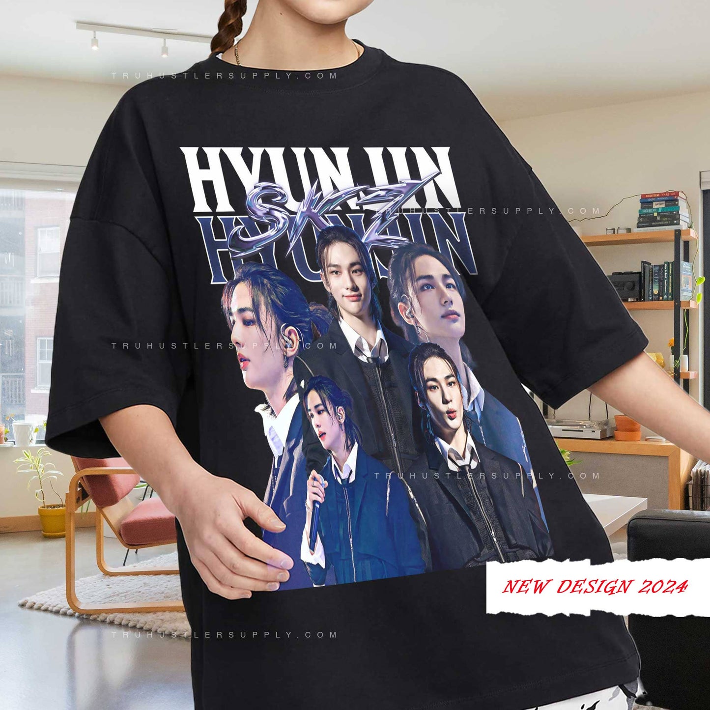 Hyunjin's Stray Kids Tee Collection Retro Skz Graphics, Y2K