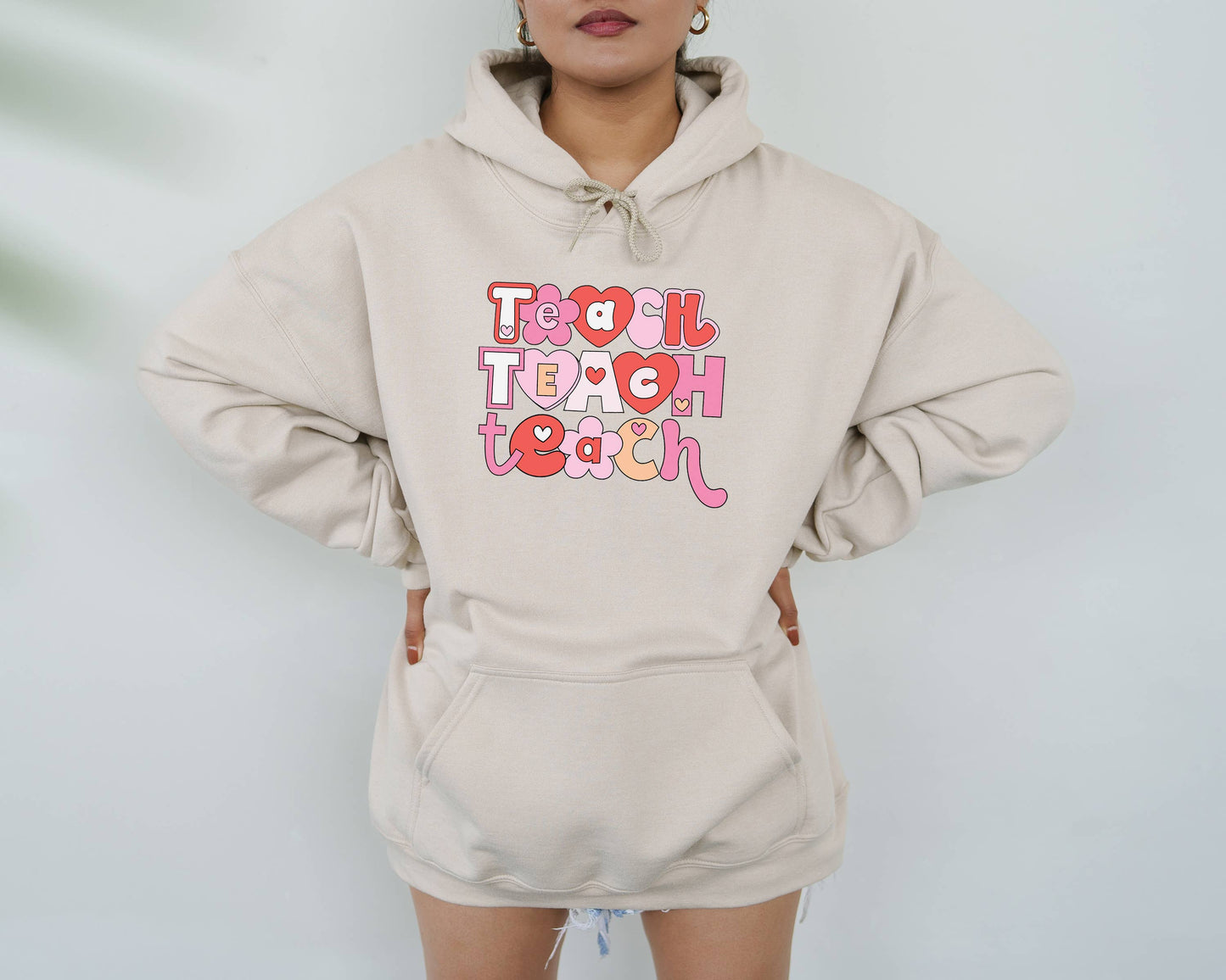 Valentines Day Sweatshirt, Hooded Sweatshirt, Teacher Hoodie