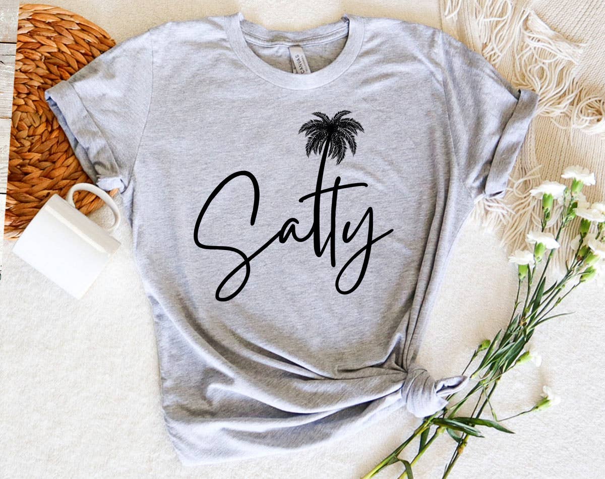 Salty Palm Trees - Beach Life Vacation T-Shirt