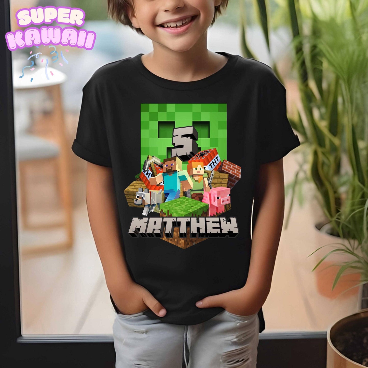 Custom Game Birthday Shirt - Personalized Family Party Tee