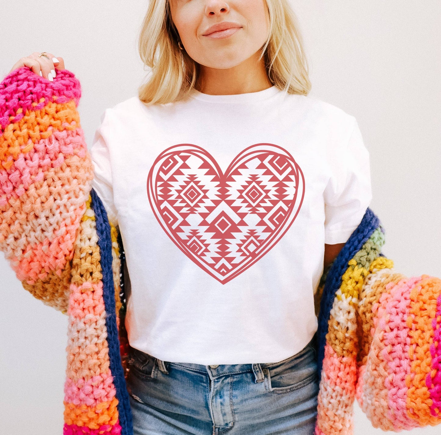 Aztec Heart | Valentines Day Graphic Tee