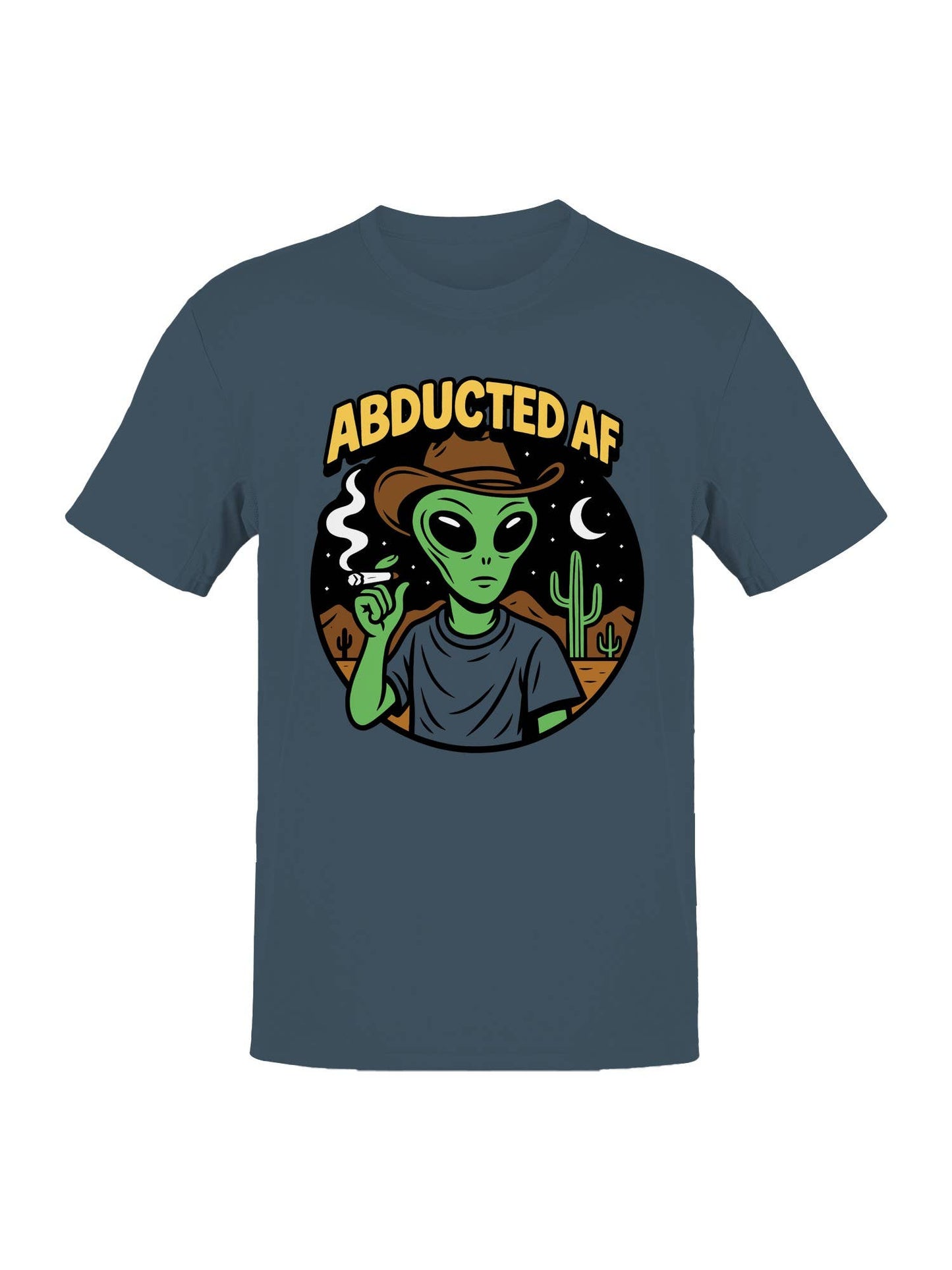 Alien Abducted Cowboy Night Men's T-Shirt