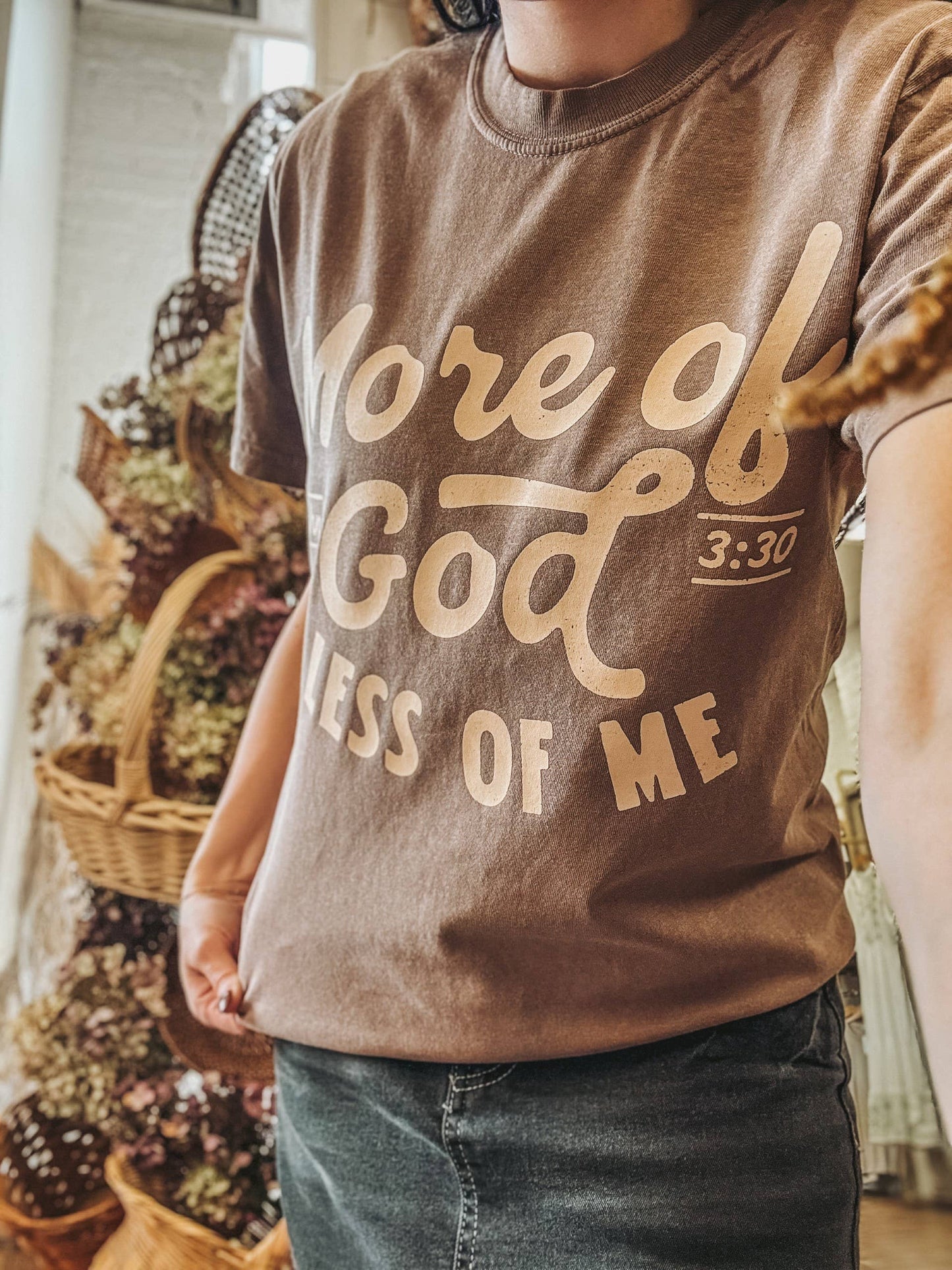 More of God Religious Comfort Colors Faith Tee
