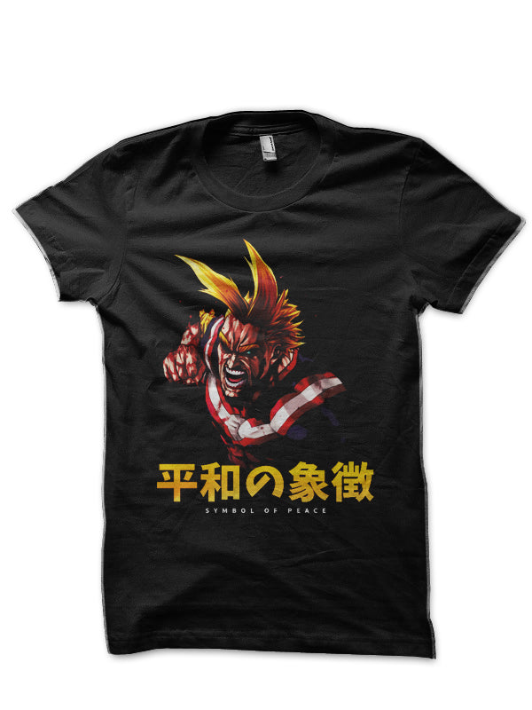 All Might – Symbol of peace BNHA Black T-Shirt