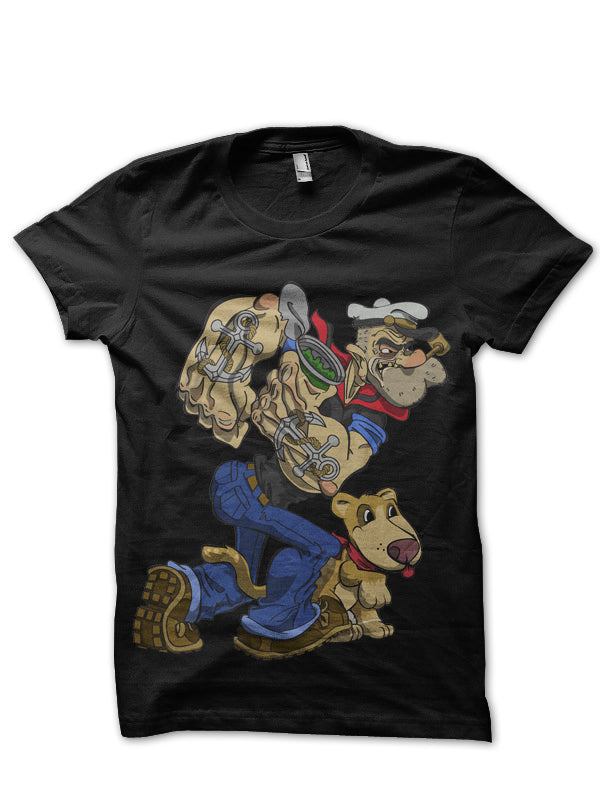 Angry Popeye Grey Tee (All Colours Available)