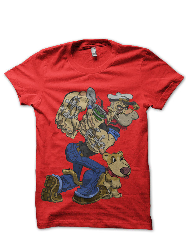Angry Popeye Grey Tee (All Colours Available)